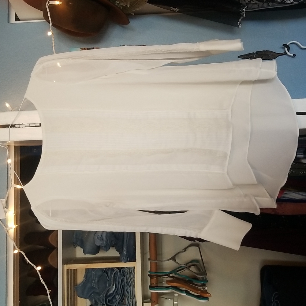 WHBM White Blouse Petite